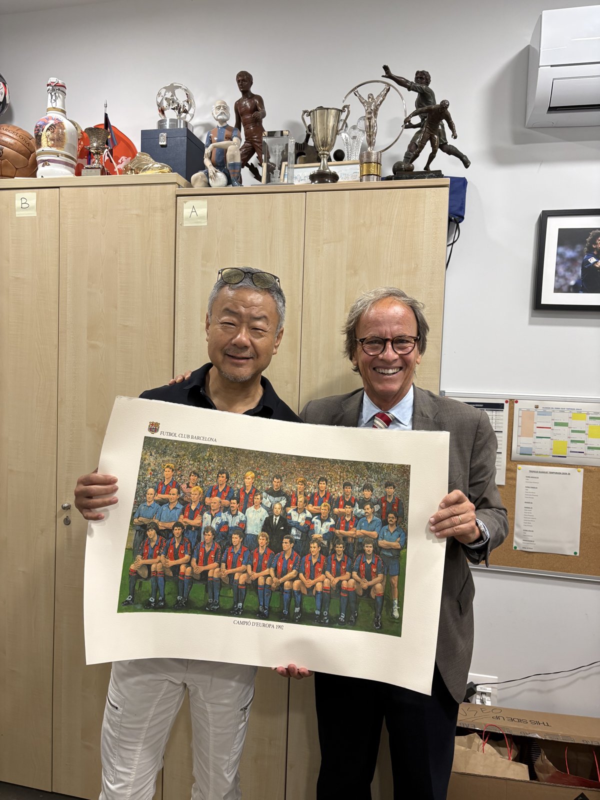 1992年欧州初優勝の記念画